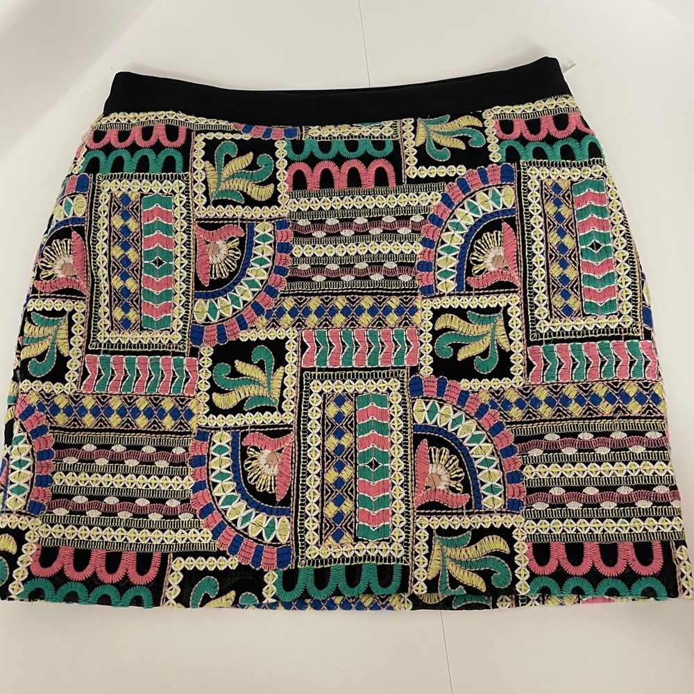 Endless Rose mutli-color embroidered skirt size small